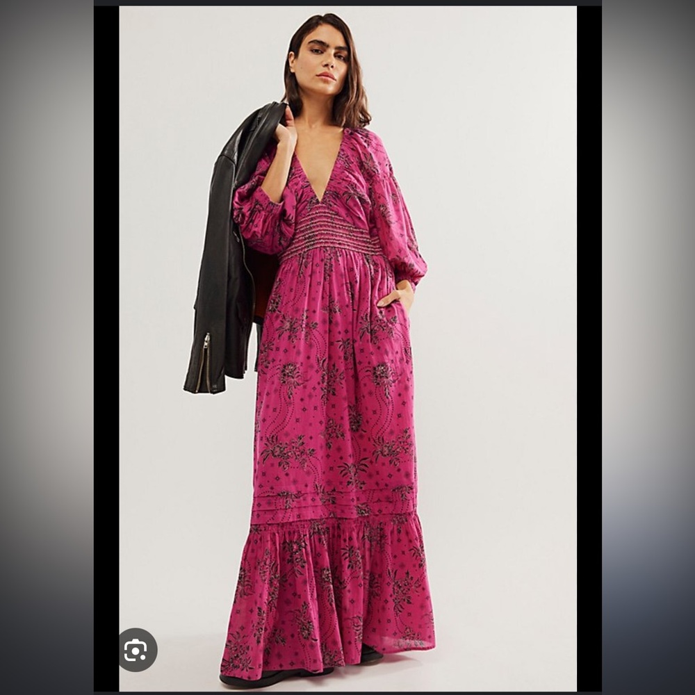 NWOT Free People Golden Hour fuchsia